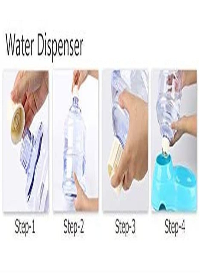 ECAPT Pet Water Dispenser 3.8L Large Capacity Self-Dispensing Gravity Pet Feeder Waterer Cat Dog Feeding Bowl Drinking Water/Press Feeding Pet Supplies - Image 4